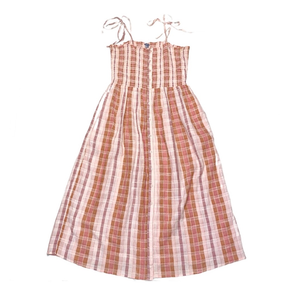 Aerie pink & orange sleeveless summer sundress